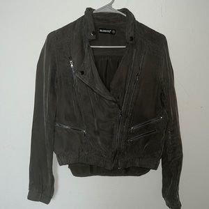 Army green lightweight bomber jacket